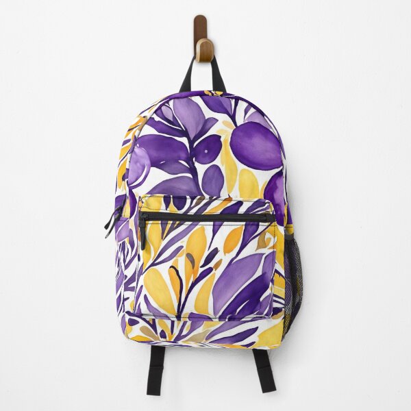 Item preview, Purple and yellow floral pattern in watercolor designed and sold by RishabhArts1.
