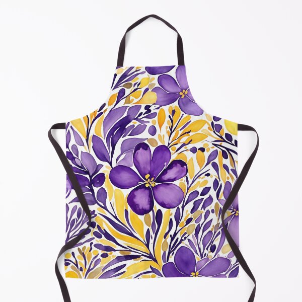 Item preview, Purple and yellow floral pattern in watercolor designed and sold by RishabhArts1.