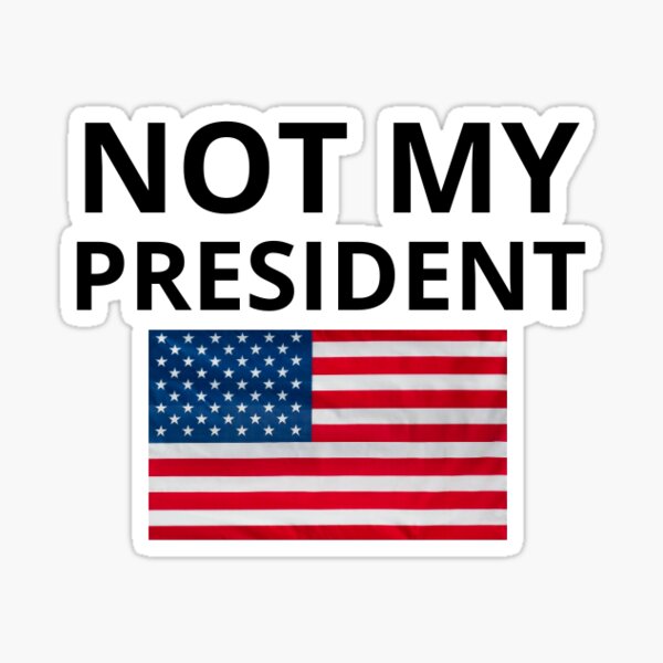 Vista previa del artículo con la obra «No es mi presidente», diseñado y vendido por Trialloja.