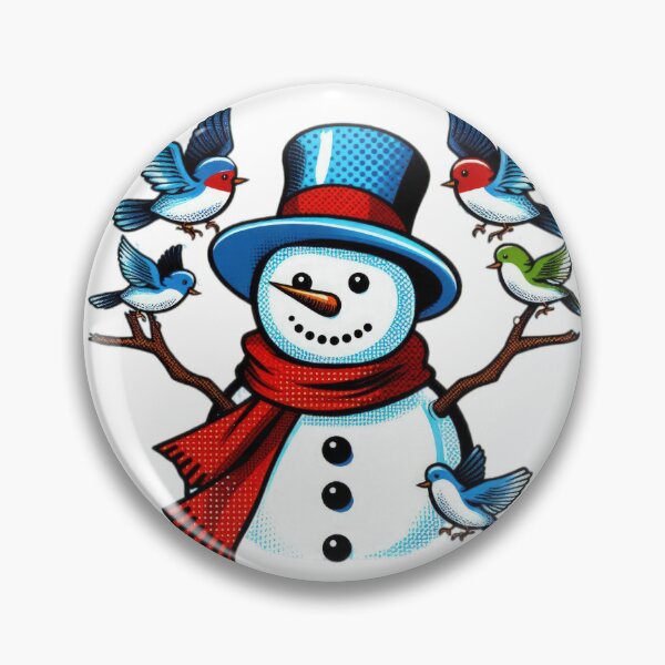Artikelvorschau, Weihnachten lustiger Schneemann mit Vögeln, Weihnachts -Schneemann, Weihnachtslust, saisonaler Freude, Neujahrsvibes entworfen und verkauft von Expressions-Sel.