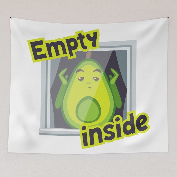 Item preview, JoyPixels™ Empty Inside Avocado Emoji designed and sold by JoyPixels.
