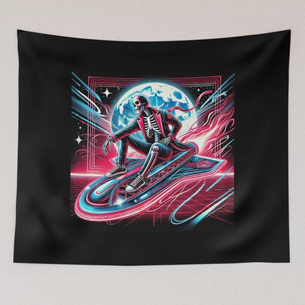 Item preview, Cute futuristic skeleton on a fantasy vehicle designed and sold by ATOTI.