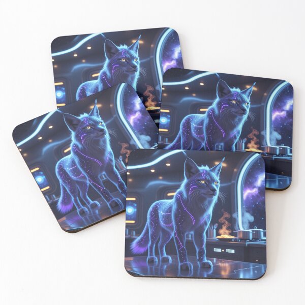 Item preview, Futuristic Lynx In High-Tech Alien Kitchen designed and sold by Dream Output .