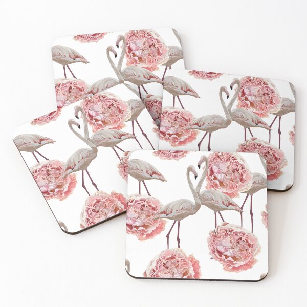Item preview, Seamless pattern with flamingos and pink garden roses. designed and sold by MatyKotiv.