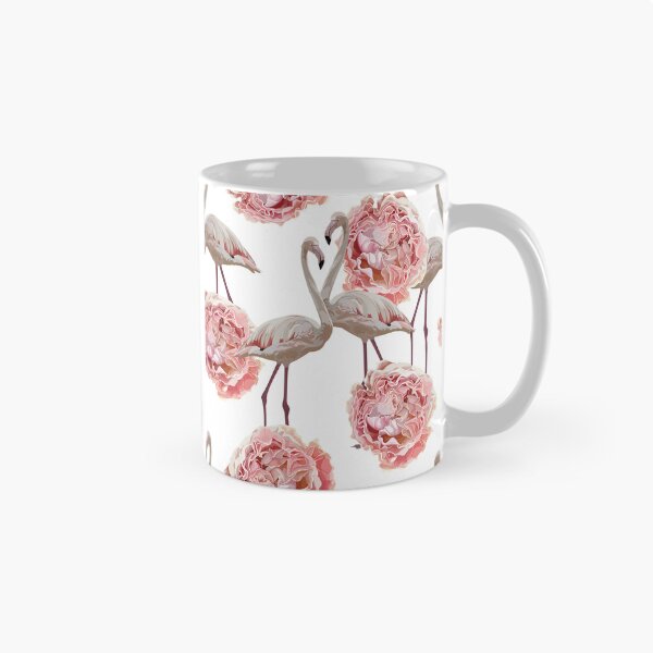Item preview, Seamless pattern with flamingos and pink garden roses. designed and sold by MatyKotiv.