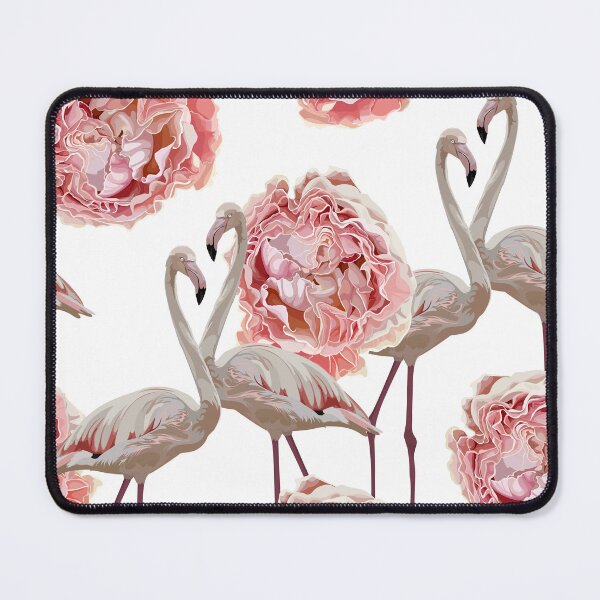 Item preview, Seamless pattern with flamingos and pink garden roses. designed and sold by MatyKotiv.