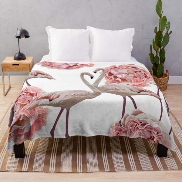 Item preview, Seamless pattern with flamingos and pink garden roses. designed and sold by MatyKotiv.