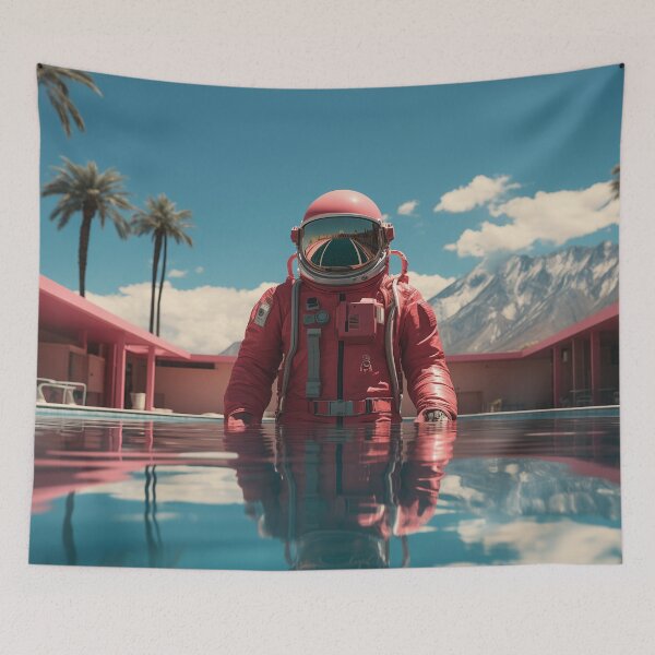 Artikelvorschau, Astronaut im Swimmingpool entworfen und verkauft von Mauswohn.