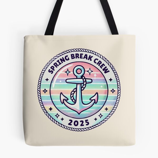 Item preview, Spring Break Crew, Fishermen Aesthetic, Nautical Springbreak Vibes, Lighthouse Anchor Clipart Rainbow Design designed and sold by matchakpop.