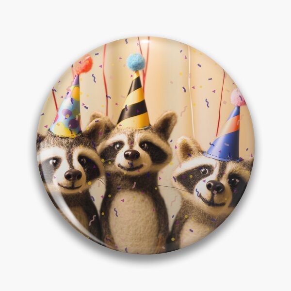 Item preview, Felted Raccoon Party Design designed and sold by TringTringCards.