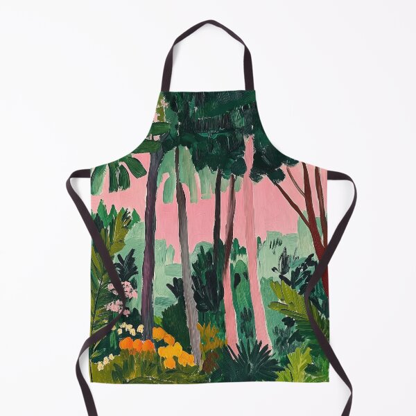 Item preview, Tropical pink and green impasto painting designed and sold by SUNED.