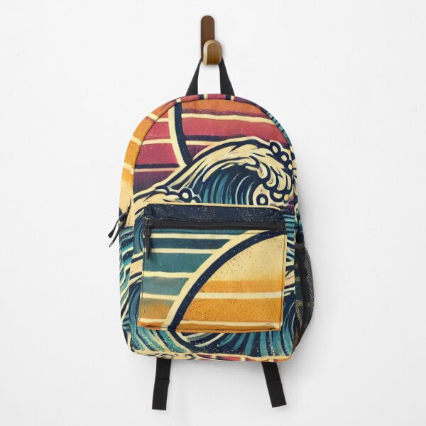 Item preview, Retro Sunset Ocean Waves – Vintage Surf Art designed and sold by anymoor.