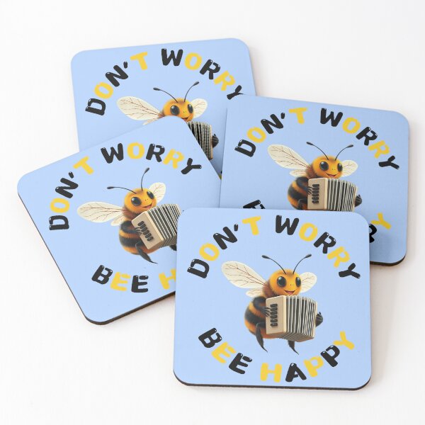 Item preview, Don't Worry Bee Happy Accordion designed and sold by TheFunnyGuyShop.