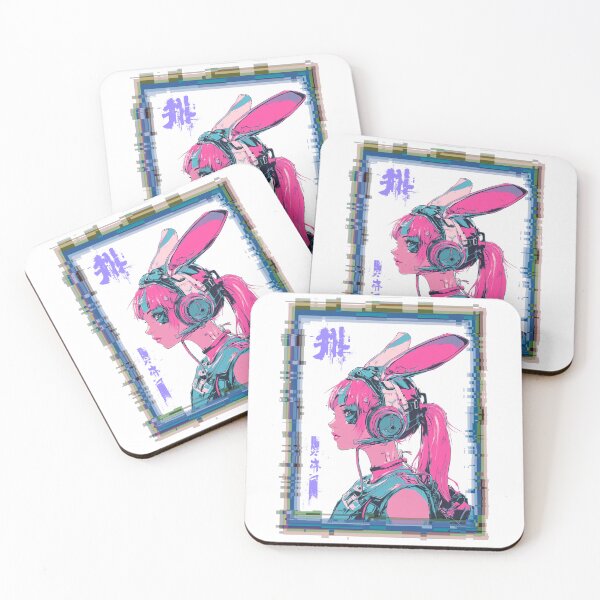 Item preview, Pastel Techwear Cyberpunk Bunny Girl designed and sold by RockFireMerch.