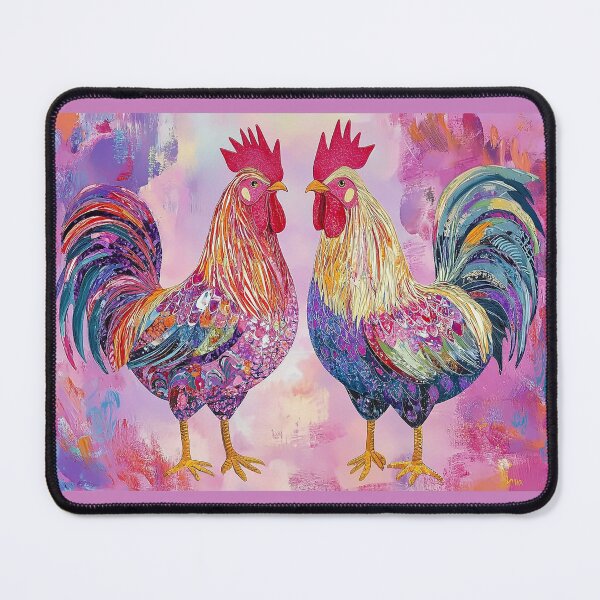Item preview, gay roosters designed and sold by KrokoShop.