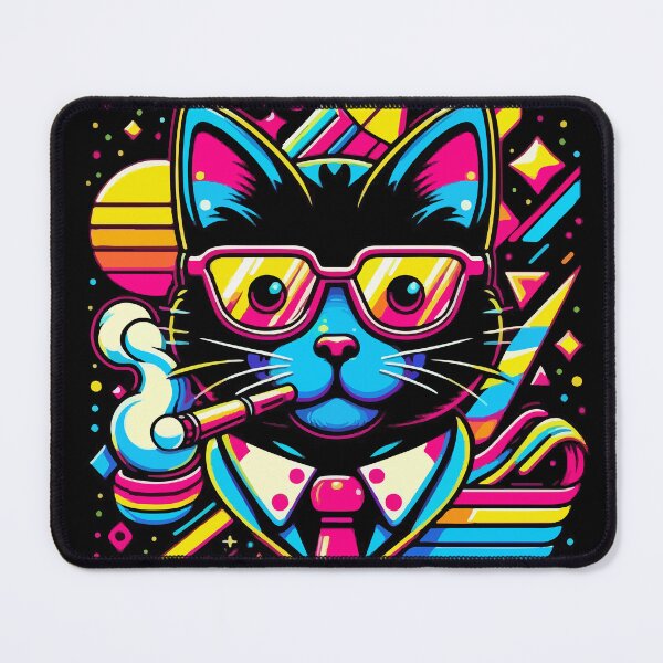 Item preview, elegant neon cat designed and sold by vecturno.