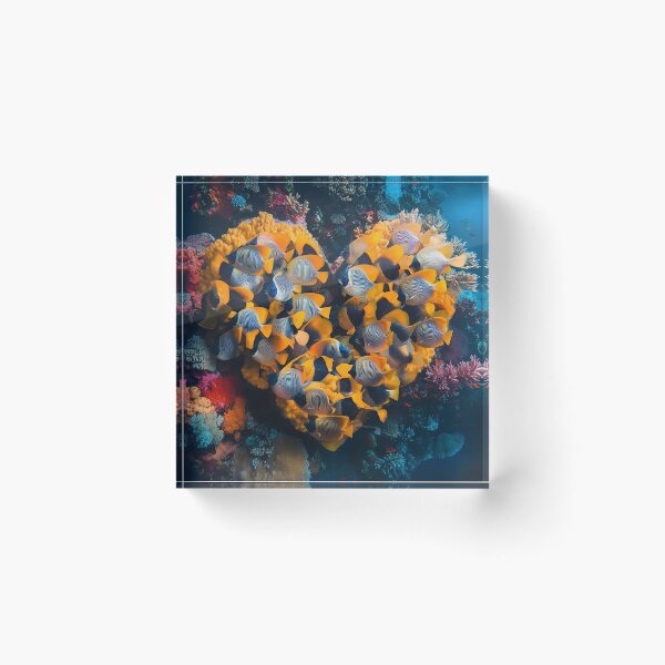 Item preview, Beautiful angelfish school in the shape of a heart designed and sold by dcrc.