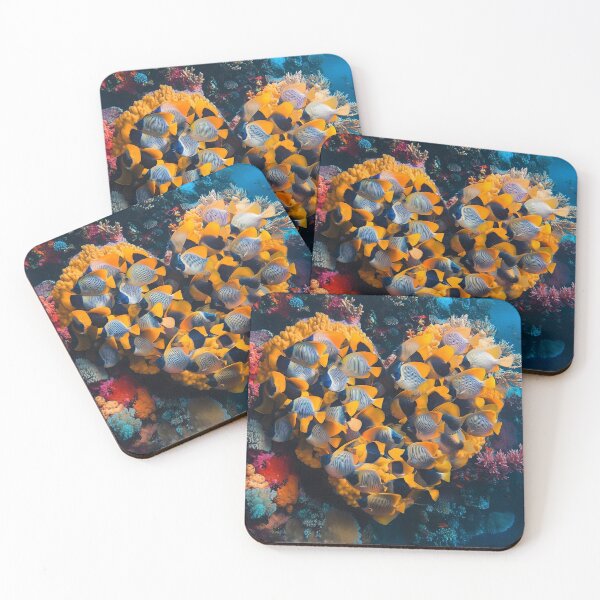 Item preview, Beautiful angelfish school in the shape of a heart designed and sold by dcrc.