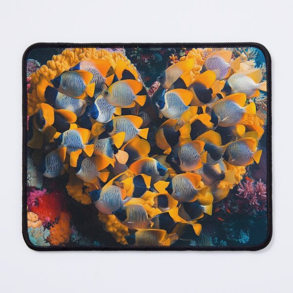 Item preview, Beautiful angelfish school in the shape of a heart designed and sold by dcrc.