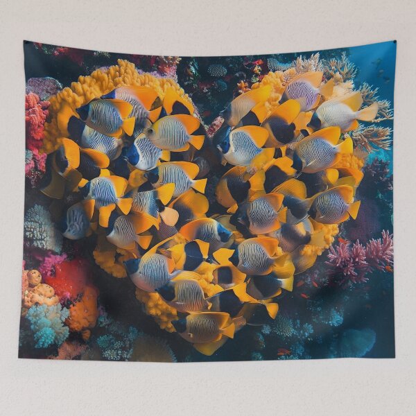 Item preview, Beautiful angelfish school in the shape of a heart designed and sold by dcrc.