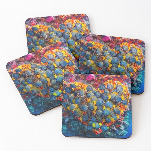 Item preview, Beautiful angelfish school in the shape of a heart designed and sold by dcrc.