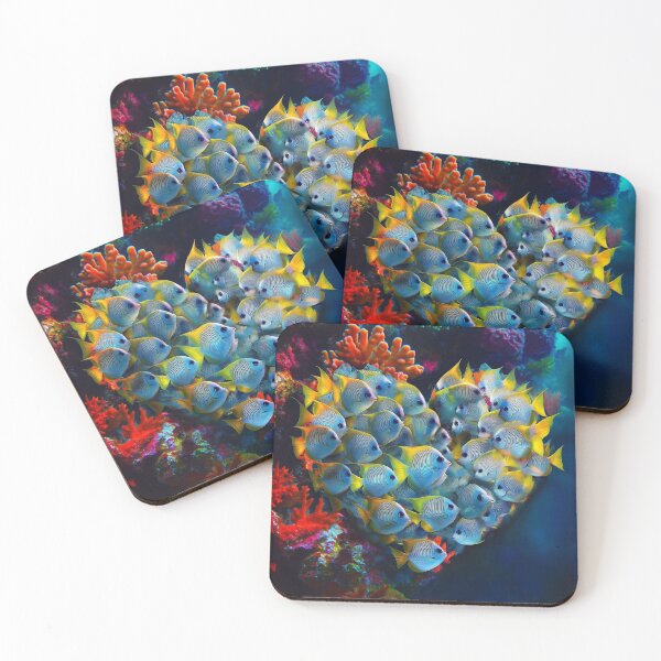 Item preview, beautiful angelfish school in the shape of a heart designed and sold by dcrc.