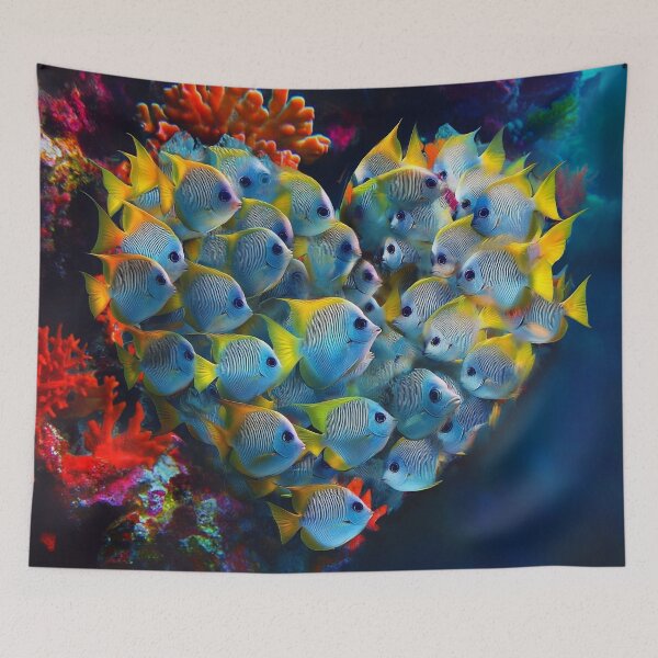 Item preview, beautiful angelfish school in the shape of a heart designed and sold by dcrc.
