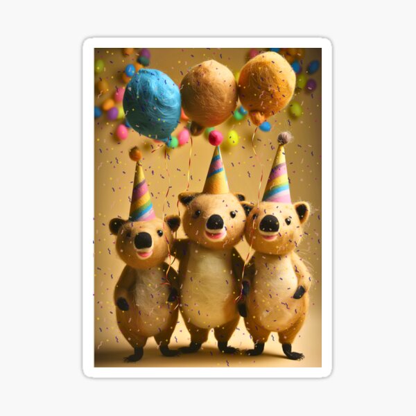 Item preview, Felted Quokka Party Design designed and sold by TringTringCards.