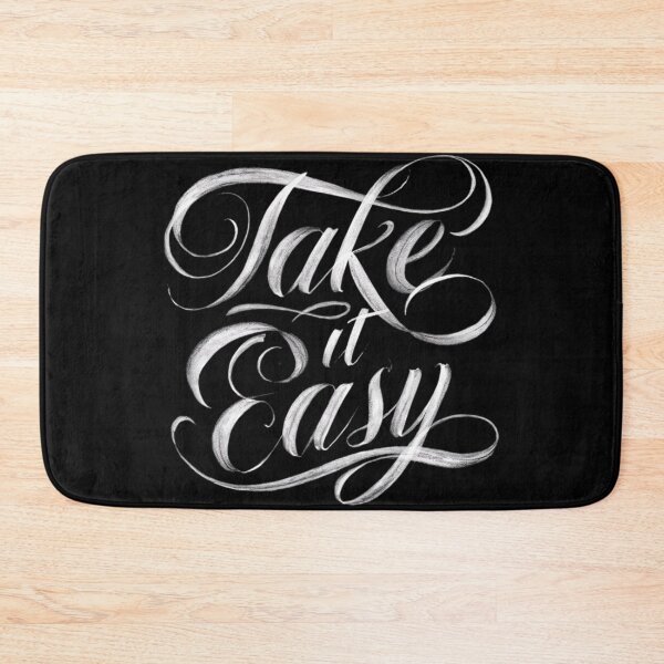 Item preview, Take It Easy - Stunning Calligraphy Design in White designed and sold by WildStroke.