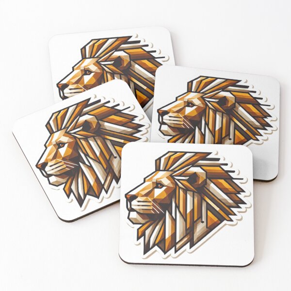 Item preview, Geometric Lion: Majesty in Angles designed and sold by Velvet auroras .