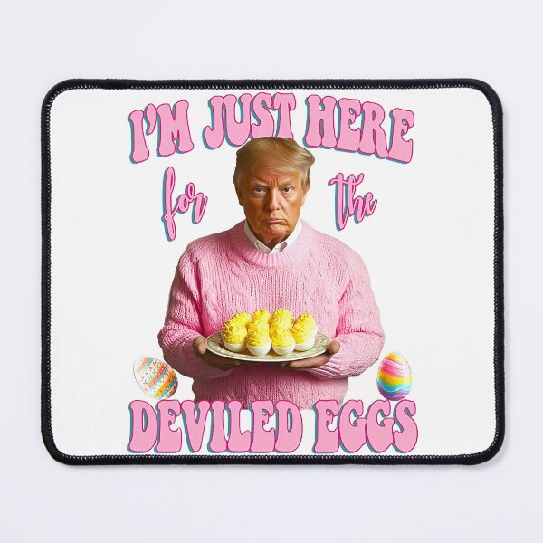 Item preview, I'm Just Here for the Deviled Eggs - Pink Trump Easter Egg designed and sold by SnarkoClothes.