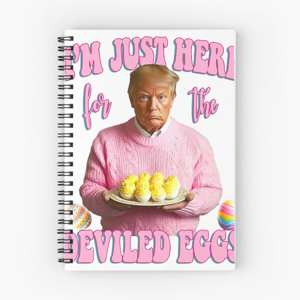 Item preview, I'm Just Here for the Deviled Eggs - Pink Trump Easter Egg designed and sold by SnarkoClothes.