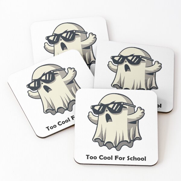 Item preview, Too Cool for School Ghost with Sunglasses - Funny Spooky Art designed and sold by -DEEWOLF-.