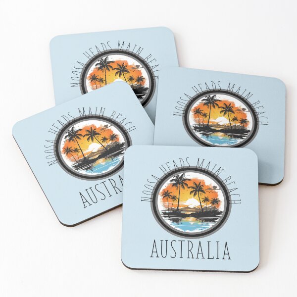 Item preview, Noosa Heads Main Beach, Australia (with Black Lettering) designed and sold by VelvetRoom.