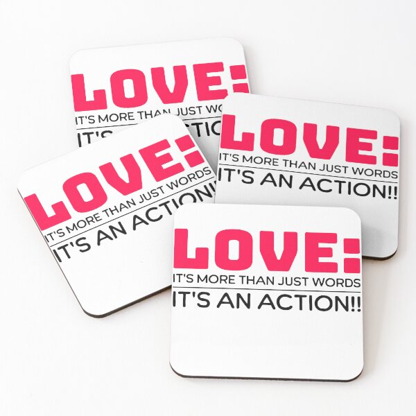 Item preview, Love: Its More Than Just Words, Its an Action designed and sold by S4G Tees.
