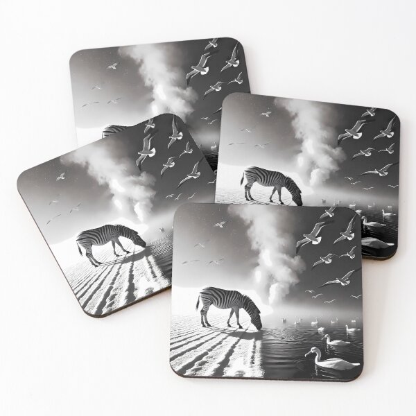 Item preview, Zebra at the water's edge designed and sold by Vibranta Studio.