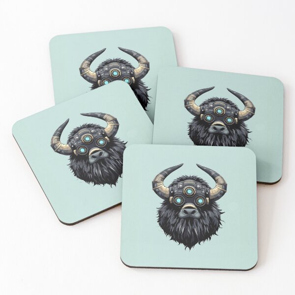Item preview, Steampunk Bison Vector Illustration designed and sold by GoldenTealArts.