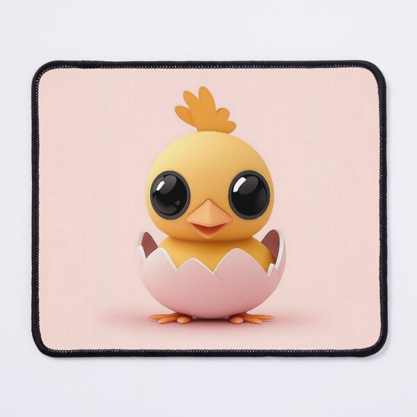 Item preview, Baby Chick in Eggshell Cartoon Illustration designed and sold by GoldenTealArts.