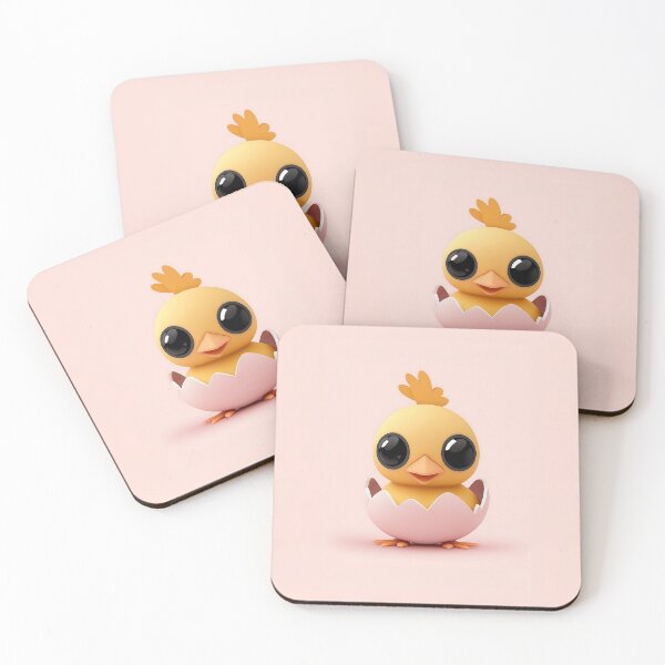 Item preview, Baby Chick in Eggshell Cartoon Illustration designed and sold by GoldenTealArts.