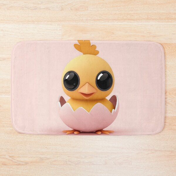 Item preview, Baby Chick in Eggshell Cartoon Illustration designed and sold by GoldenTealArts.