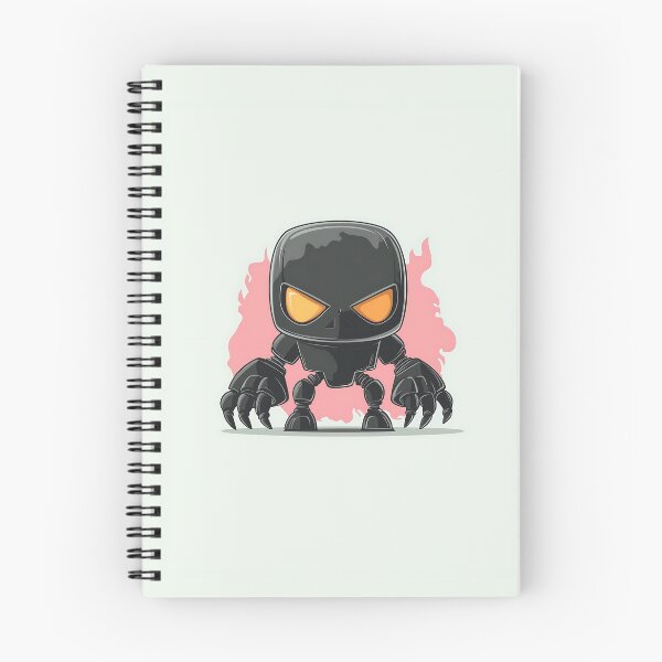 Item preview, Black Robot Illustration with Yellow Eyes designed and sold by GoldenTealArts.