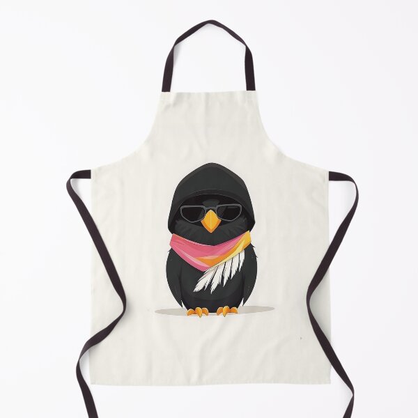 Item preview, Stylish Black Bird in Sunglasses Illustration designed and sold by GoldenTealArts.