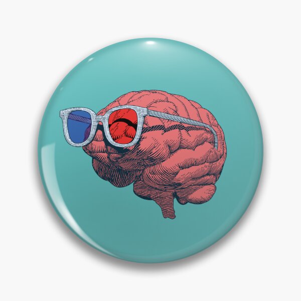 Item preview, Brain with 3D Glasses designed and sold by Pintwich.