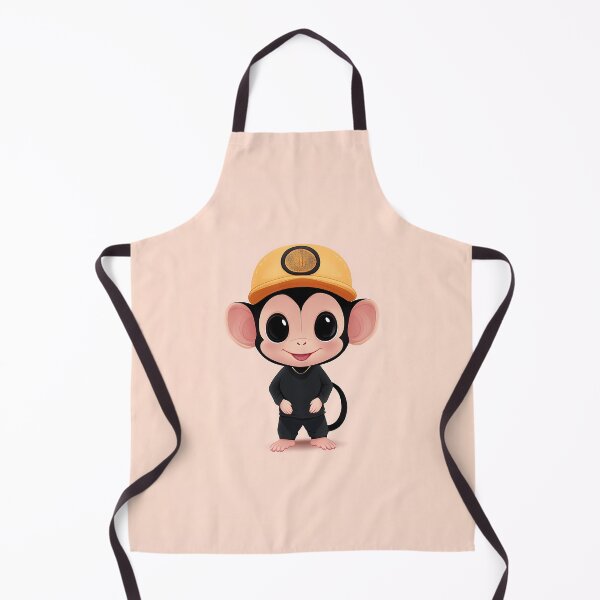 Item preview, Cute Monkey in Yellow Cap Illustration designed and sold by GoldenTealArts.
