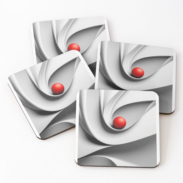 Item preview, Red Ball with Abstract Curves designed and sold by Varmint-Varmit.