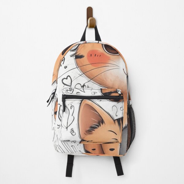 Item preview, Cute Orange Tabby Cat with Hearts - AI Art designed and sold by DiiStyle.