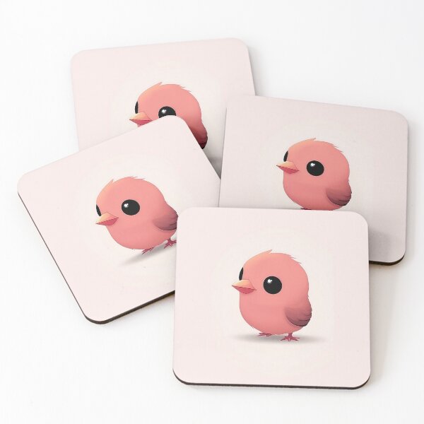 Item preview, Pink Bird Minimalist Cartoon Design designed and sold by GoldenTealArts.