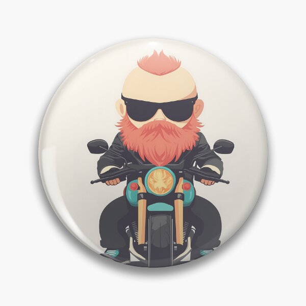 Item preview, Biker Cartoon with Red Beard and Sunglasses designed and sold by GoldenTealArts.