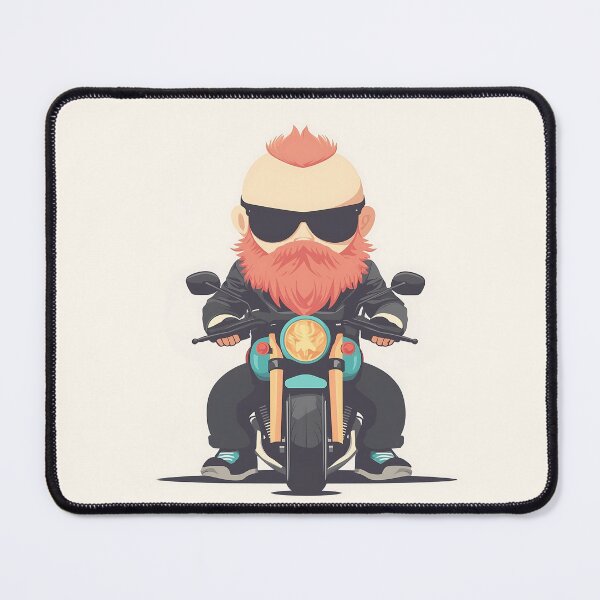 Item preview, Biker Cartoon with Red Beard and Sunglasses designed and sold by GoldenTealArts.