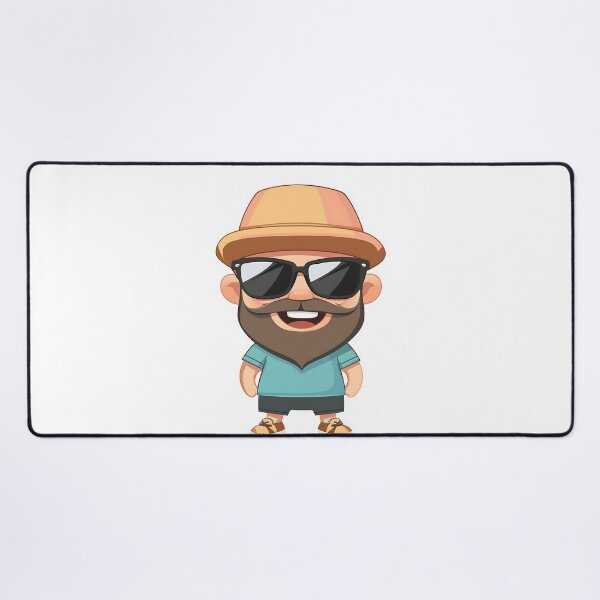 Item preview, Cartoon Man in Summer Outfit with Sunglasses designed and sold by GoldenTealArts.